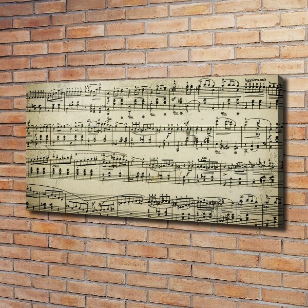 Schilderij op canvas Aantekeningen over een personeelslid