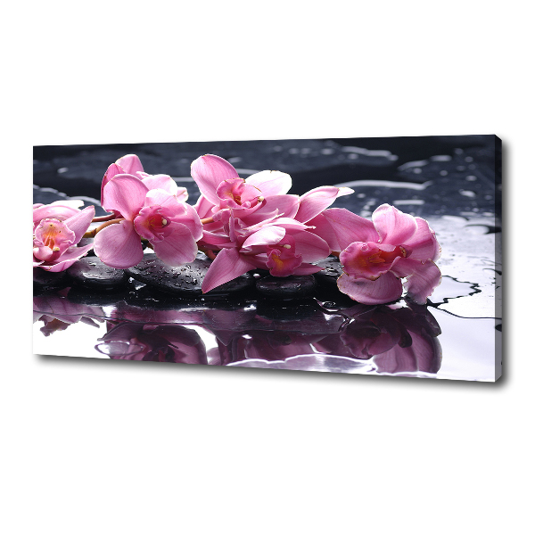 Canvas schilderij Roze orchidee