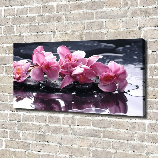 Canvas schilderij Roze orchidee