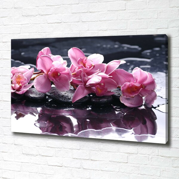 Canvas schilderij Roze orchidee