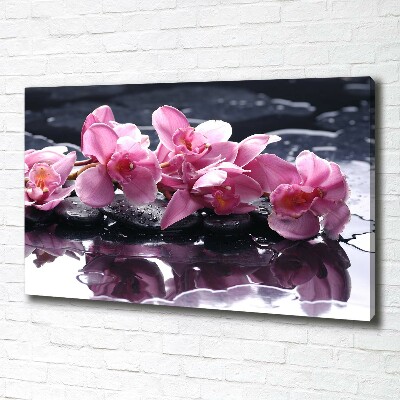 Canvas schilderij Roze orchidee
