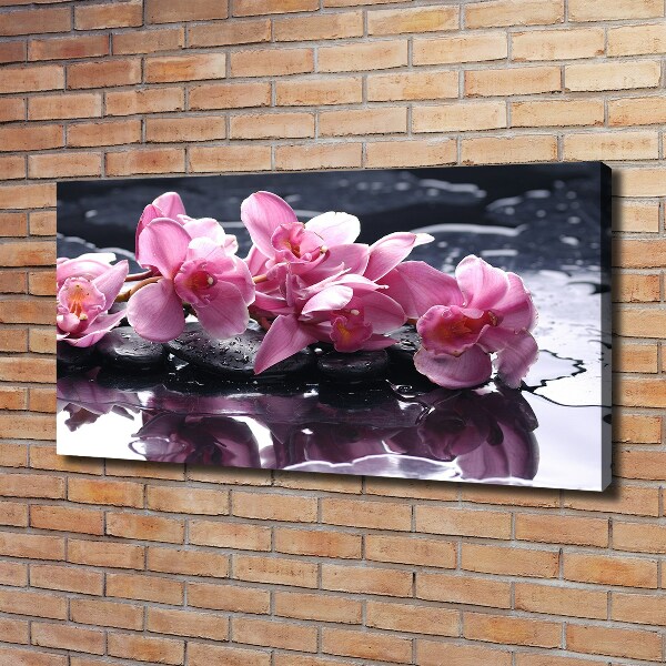 Canvas schilderij Roze orchidee