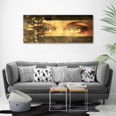 Canvas schilderij Ogen en vlinders