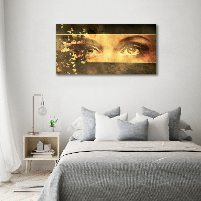 Canvas schilderij Ogen en vlinders