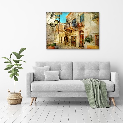 Foto canvas Straten in Griekenland