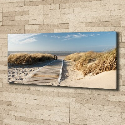 Canvas schilderij Strandpad