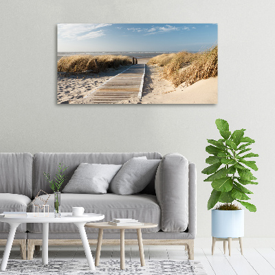 Canvas schilderij Strandpad