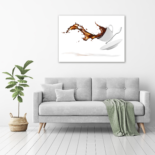 Schilderij op canvas Gemorste koffie