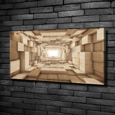 Canvas foto Houten tunnel