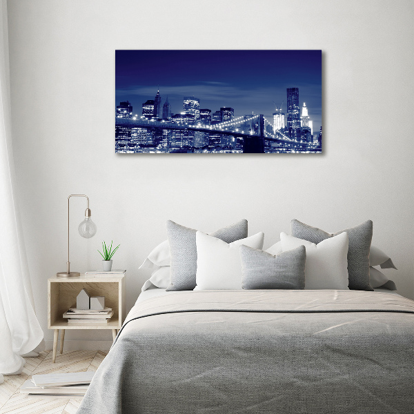 Foto op canvas New York 's nachts