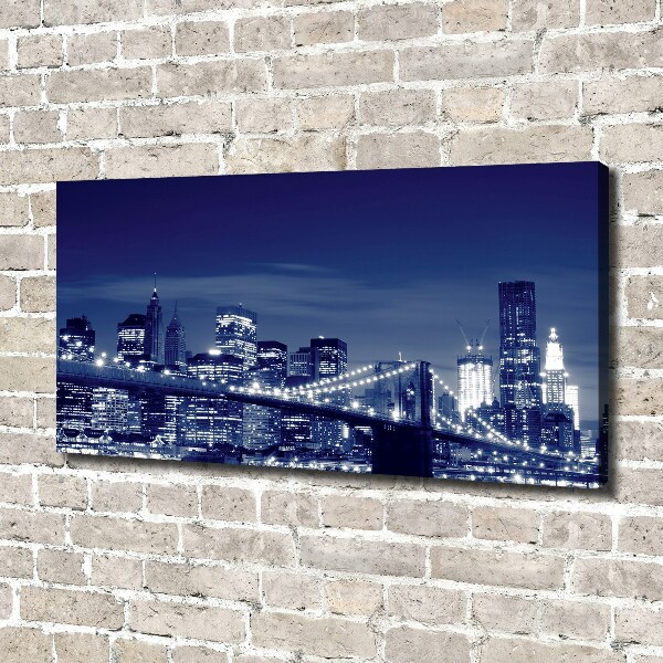 Foto op canvas New York 's nachts