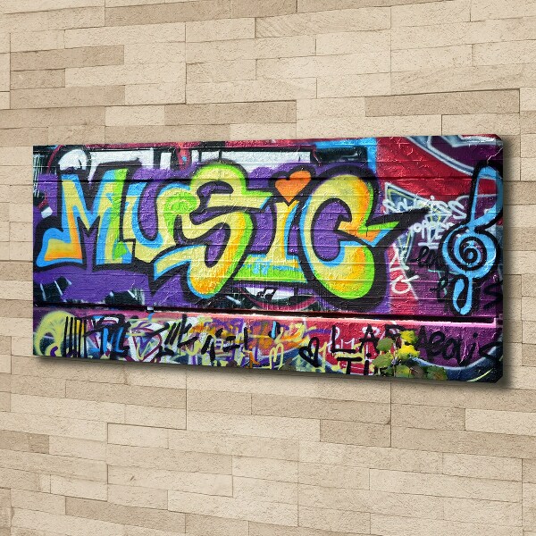 Foto canvas Graffiti op de muur