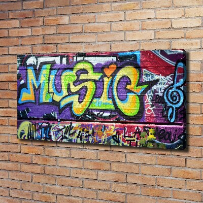 Foto canvas Graffiti op de muur