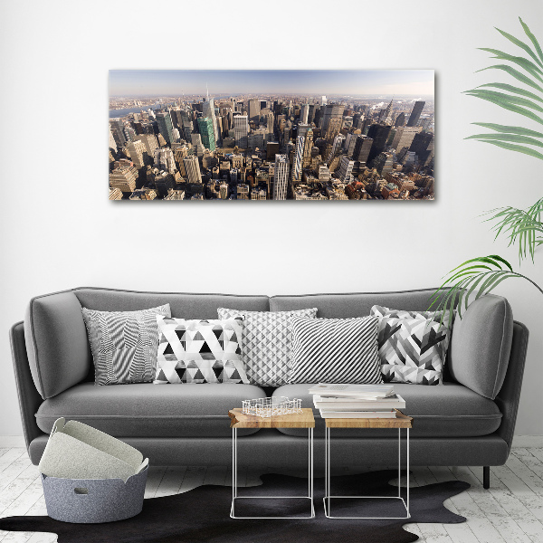 Canvas schilderij New York vanuit vogelperspectief