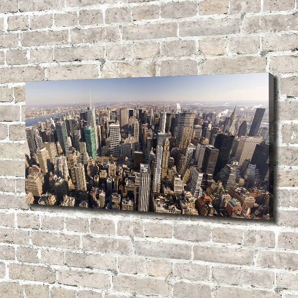 Canvas schilderij New York vanuit vogelperspectief