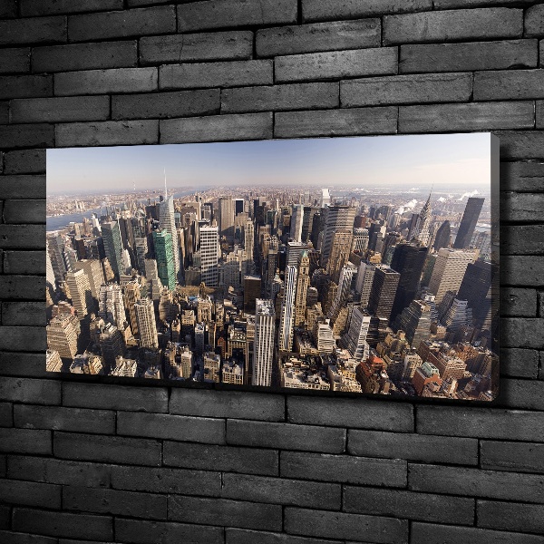 Canvas schilderij New York vanuit vogelperspectief