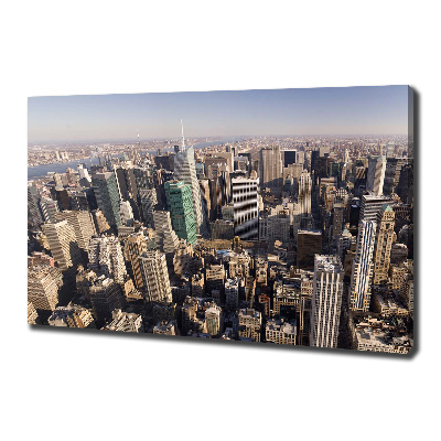 Canvas schilderij New York vanuit vogelperspectief