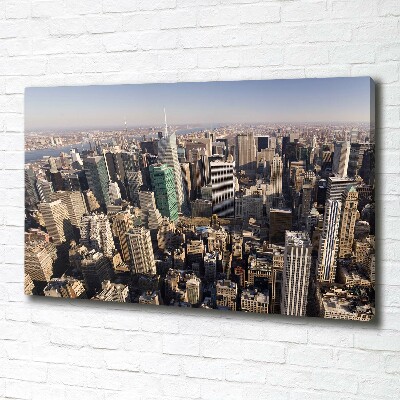 Canvas schilderij New York vanuit vogelperspectief
