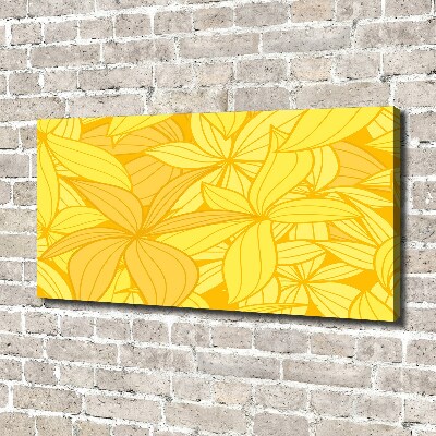 Canvas schilderij Achtergrond met gele bloemen