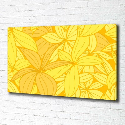 Canvas schilderij Achtergrond met gele bloemen