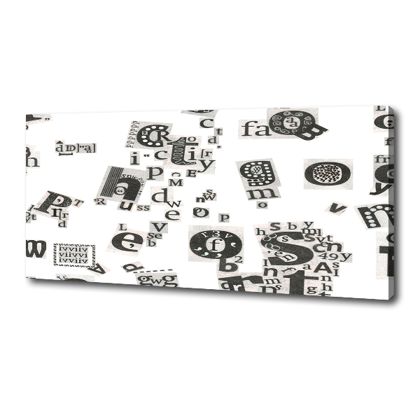 Schilderij op canvas Brieven uit een krant