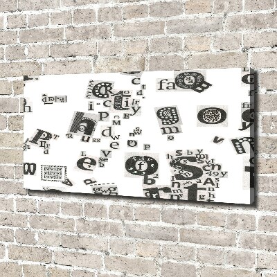 Schilderij op canvas Brieven uit een krant