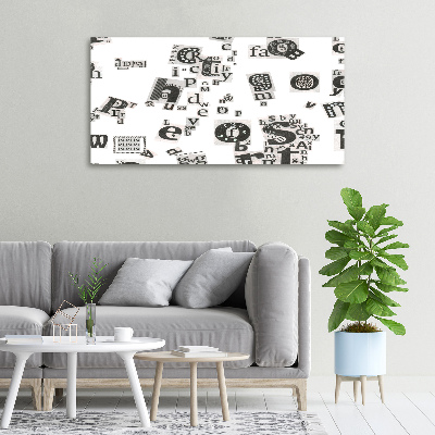 Schilderij op canvas Brieven uit een krant