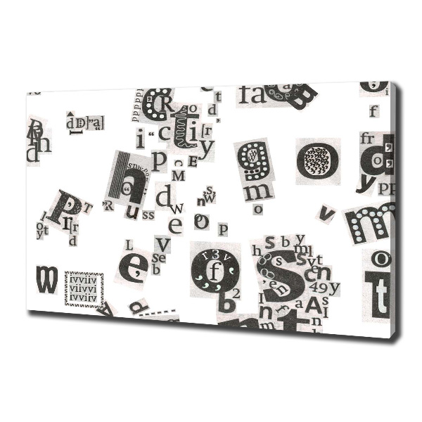 Schilderij op canvas Brieven uit een krant