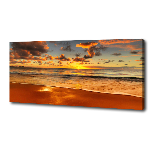 Schilderij op canvas Zonsondergangstrand