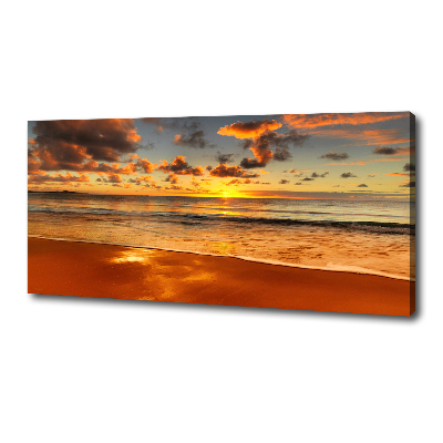 Schilderij op canvas Zonsondergangstrand