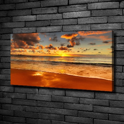 Schilderij op canvas Zonsondergangstrand
