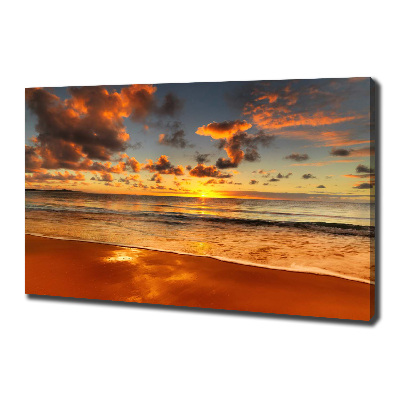Schilderij op canvas Zonsondergangstrand