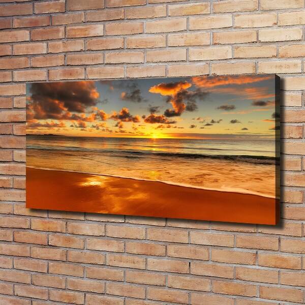 Schilderij op canvas Zonsondergangstrand