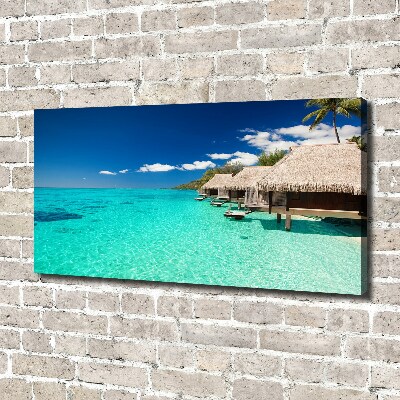 Foto canvas Bungalows boven het water