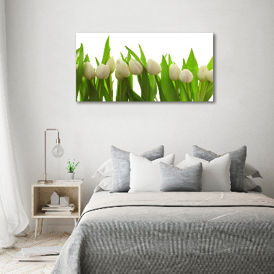 Schilderij op canvas Witte tulpen