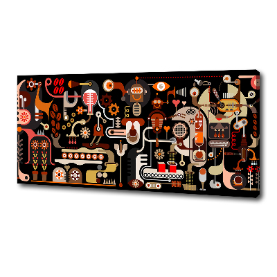 Canvas schilderij Koffieproductie