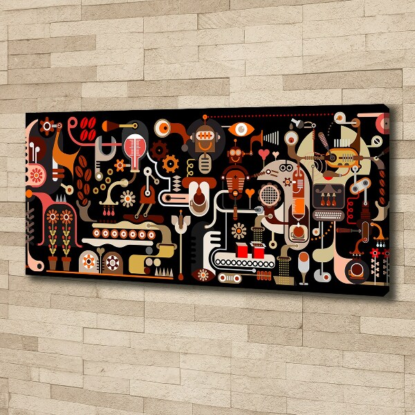 Canvas schilderij Koffieproductie