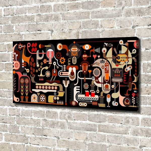 Canvas schilderij Koffieproductie