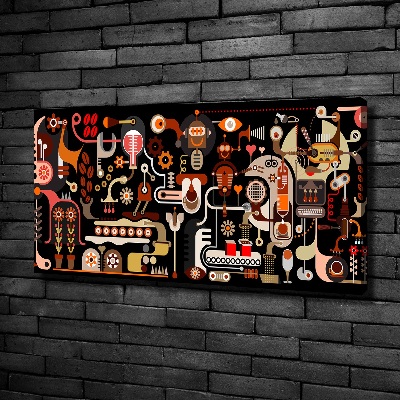 Canvas schilderij Koffieproductie