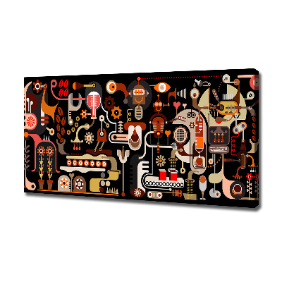 Canvas schilderij Koffieproductie