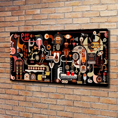 Canvas schilderij Koffieproductie