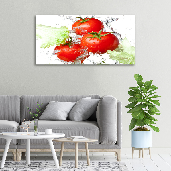 Foto op canvas Tomaten en sla