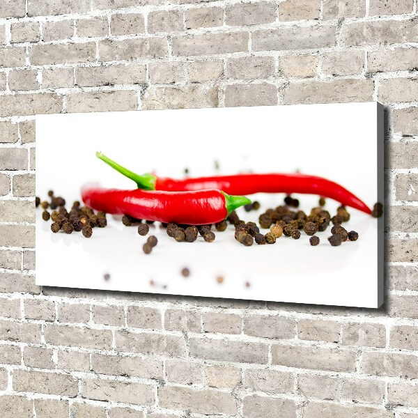 Foto op canvas Chili en peper