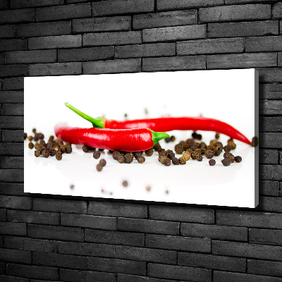 Foto op canvas Chili en peper