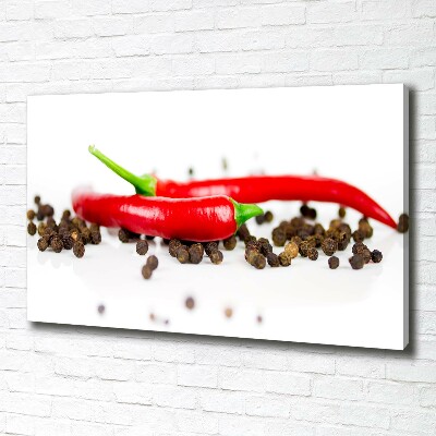 Foto op canvas Chili en peper