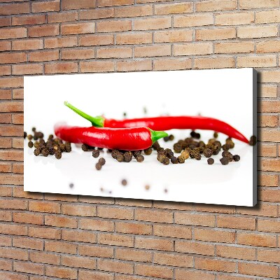 Foto op canvas Chili en peper