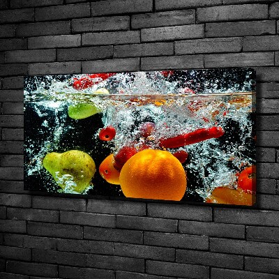 Schilderij op canvas Fruit onder water