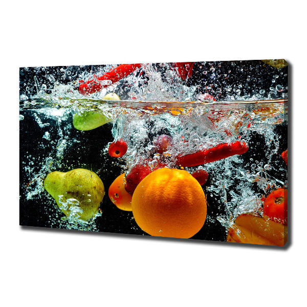Schilderij op canvas Fruit onder water