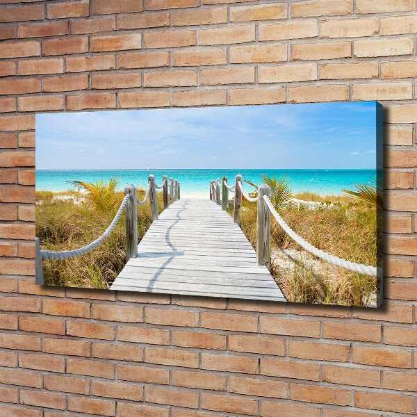 Foto op canvas Pad langs de zee