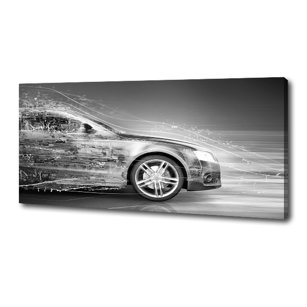 Canvas foto Een auto die te hard rijdt